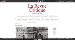 Desktop Screenshot of larevuecritique.fr